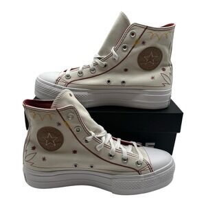 Converse Chuck Taylor All Star Lift Platform Western Stitch Shoes Women's Size 8